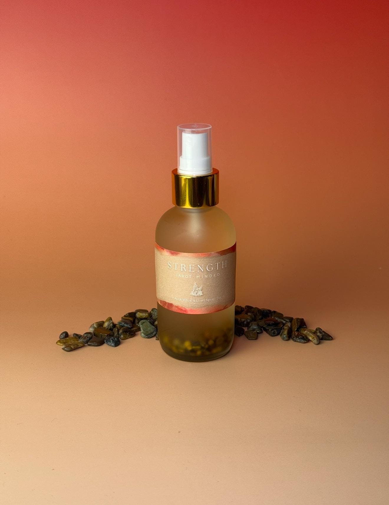 Strength Aura + Room Spray | Grounding + Empowering Fragrance | With Tigers Eye | Clean Ingredients | 1.7oz + 4oz Sizes Available