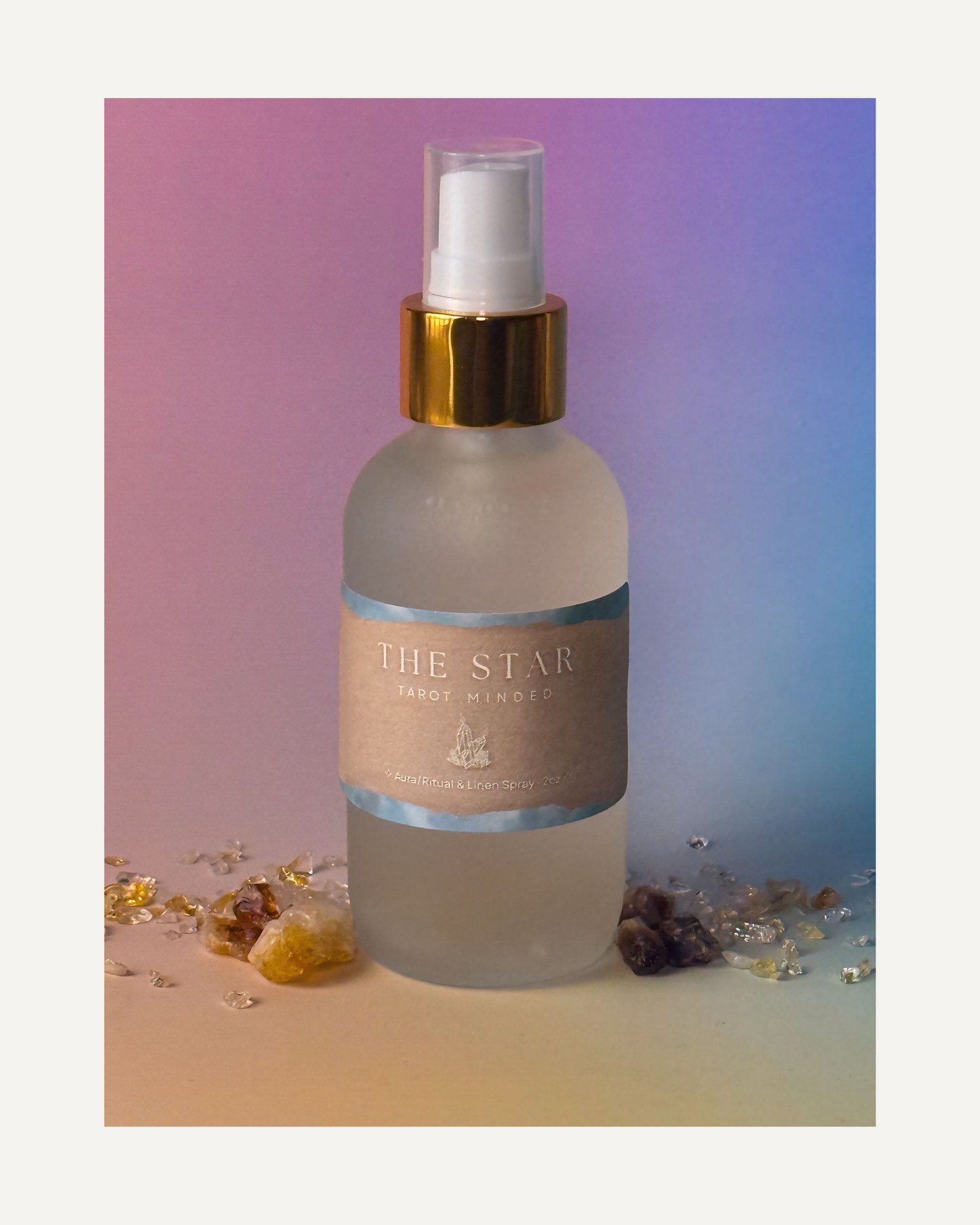 The Star Room + Aura Spray – Tranquil Amber Basil Mist with Aquatic Notes | Crystal-Infused 4oz