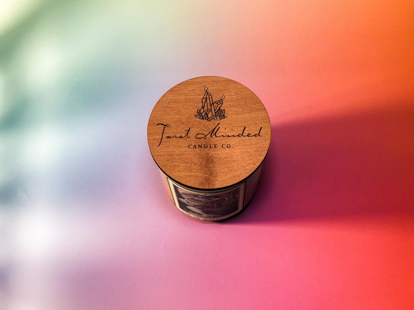 The High Priestess Tarot Candle – Eucalyptus, Rosemary and Amber – Crystal Infused Candle for Intuition, Wisdom and Calm – Hand-Poured Gift